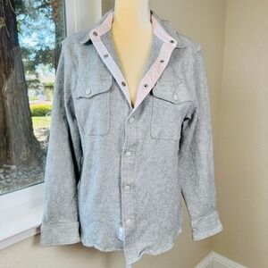 Rag & Bone Wool Blend Shirt Jacket Womens XL Overshirt Snap Front Classic Casual